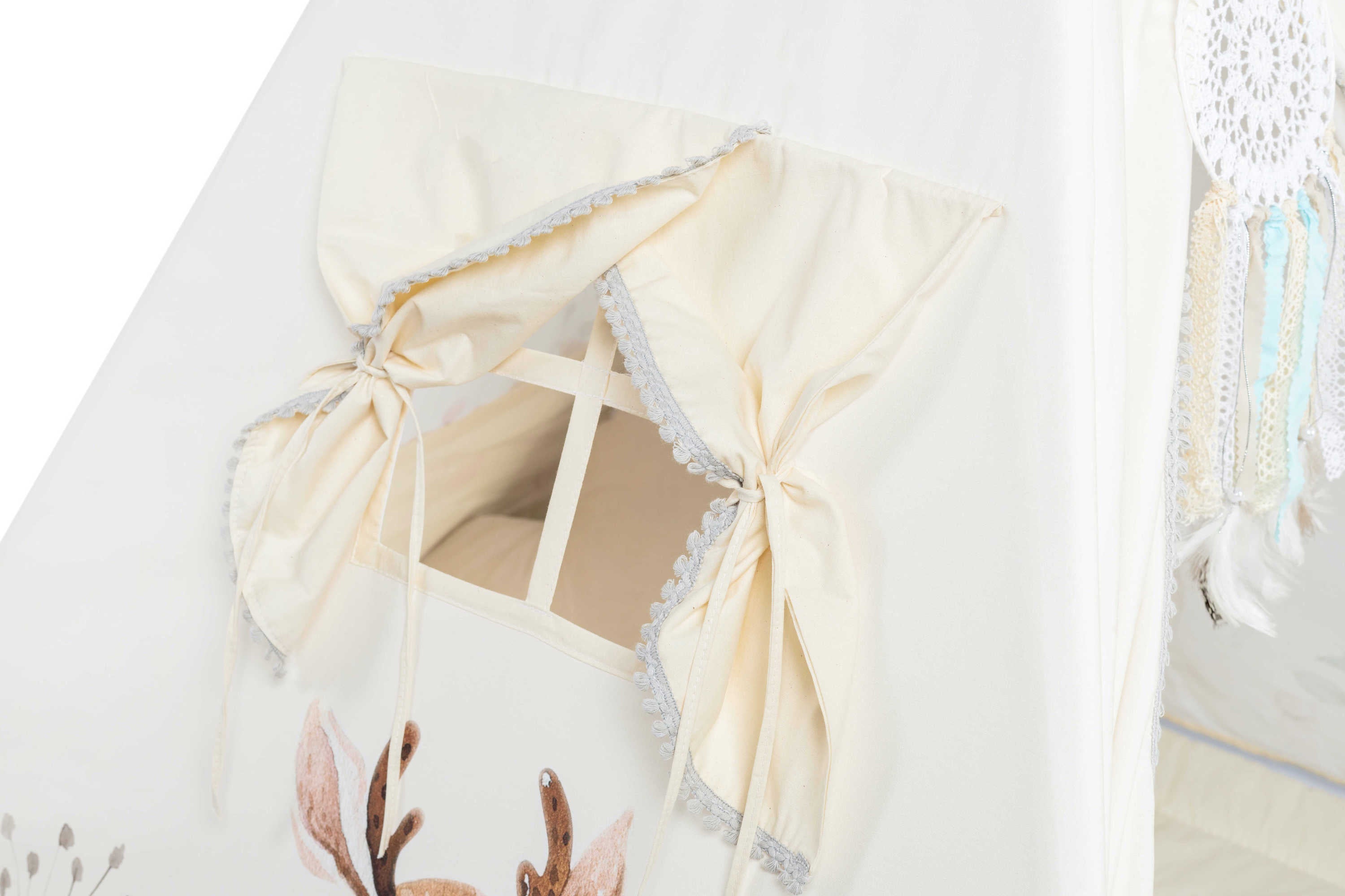 Design4Kids Tipi-Zelt L-Set Happy Glade - creme