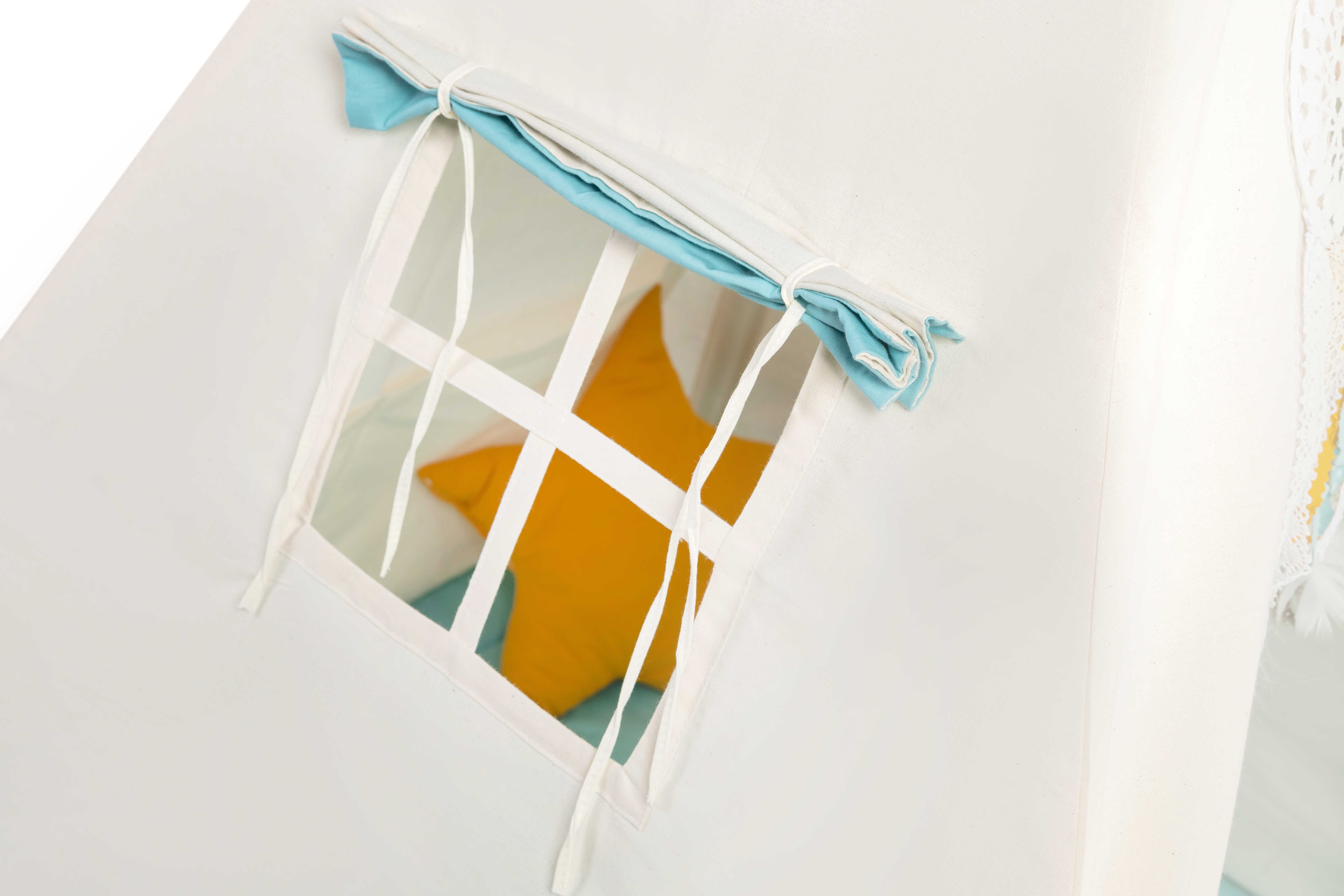 Design4Kids Tipi-Zelt M-Set Blue Dream - creme