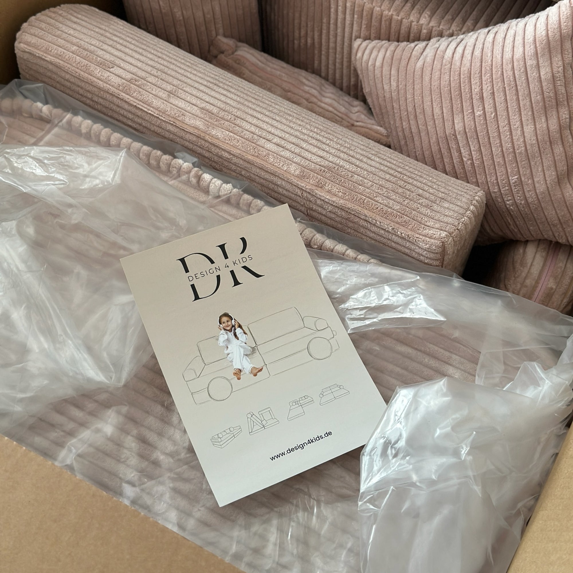 Design4Kids Mini Spielsofa Jewel Cord Max