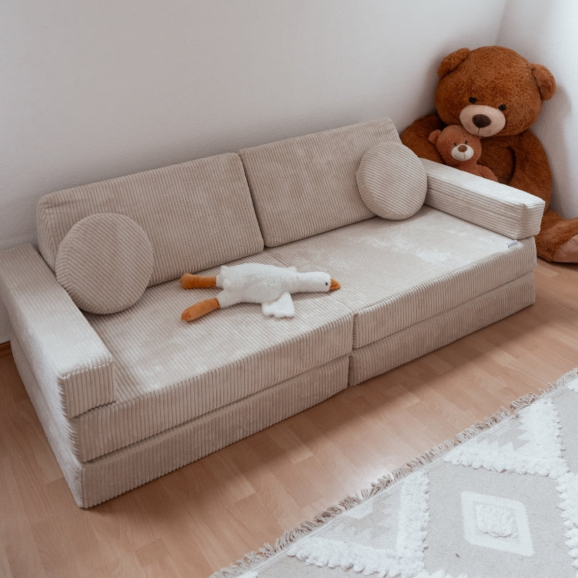 Design4Kids XXL Spielsofa Cord Grande - vanilla beige