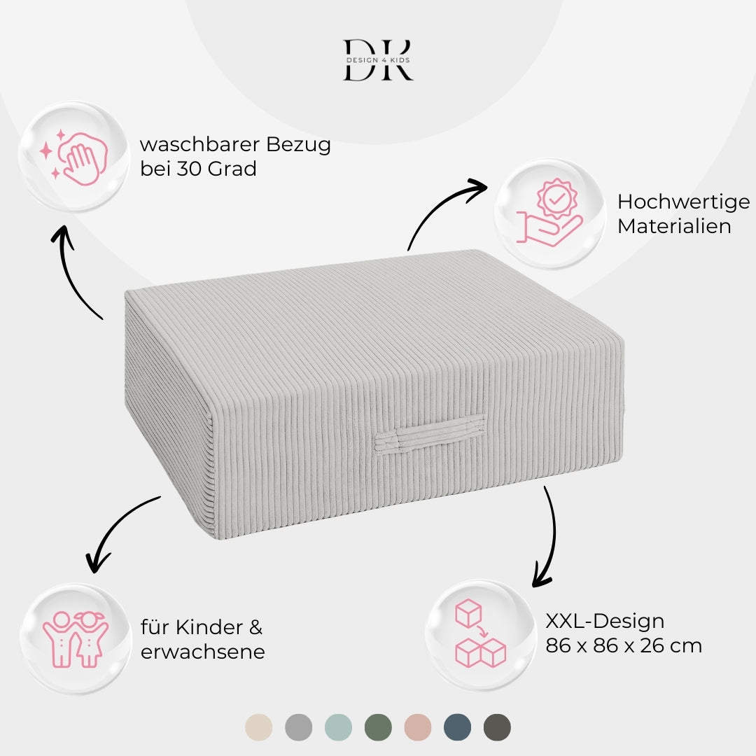 Design4Kids XXL Hüpfpolster Cord Grande