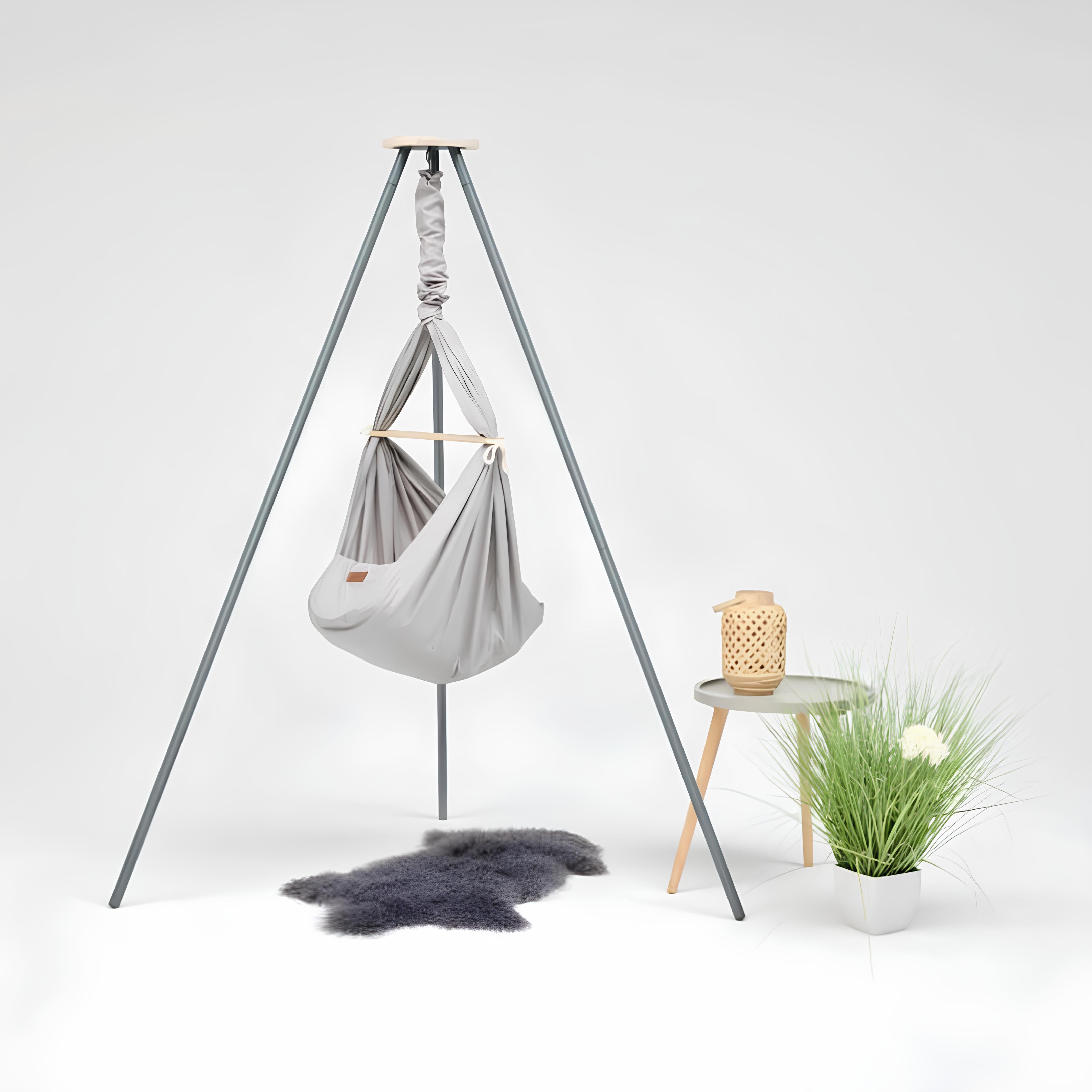 Design4Kids Federwiege Baby Classic, Bio-Baumwolle mit TIPI-Gestell