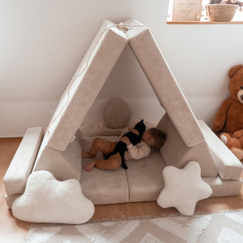 Design4Kids XXL Spielsofa Cord Grande - vanilla beige