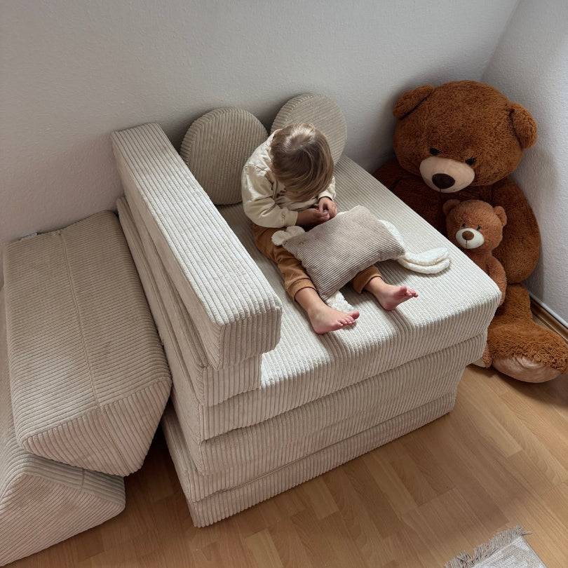 Design4Kids XXL Spielsofa Cord Grande - vanilla beige