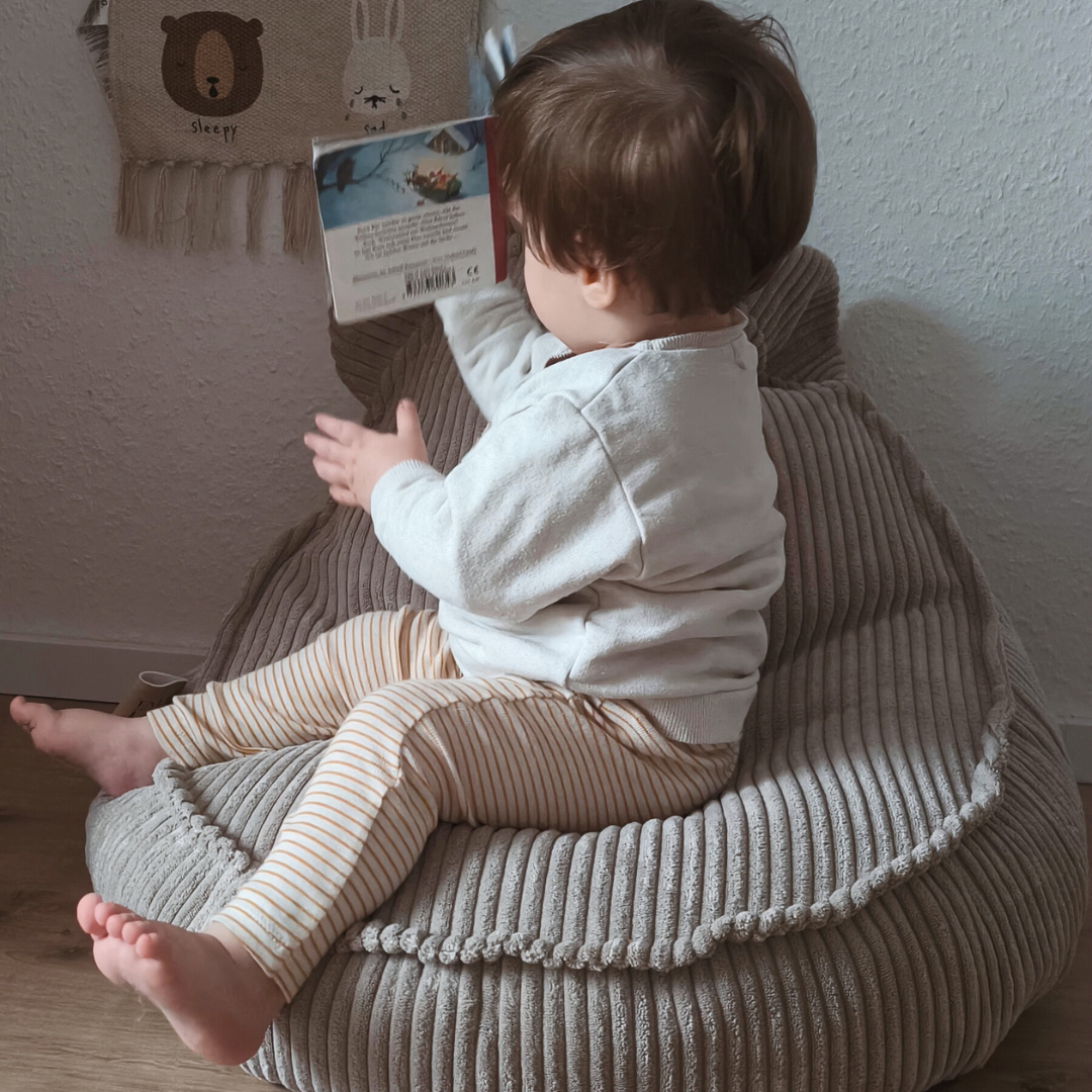 Design4Kids Kinder-Sitzsack Jewel Cord im Bär-Design