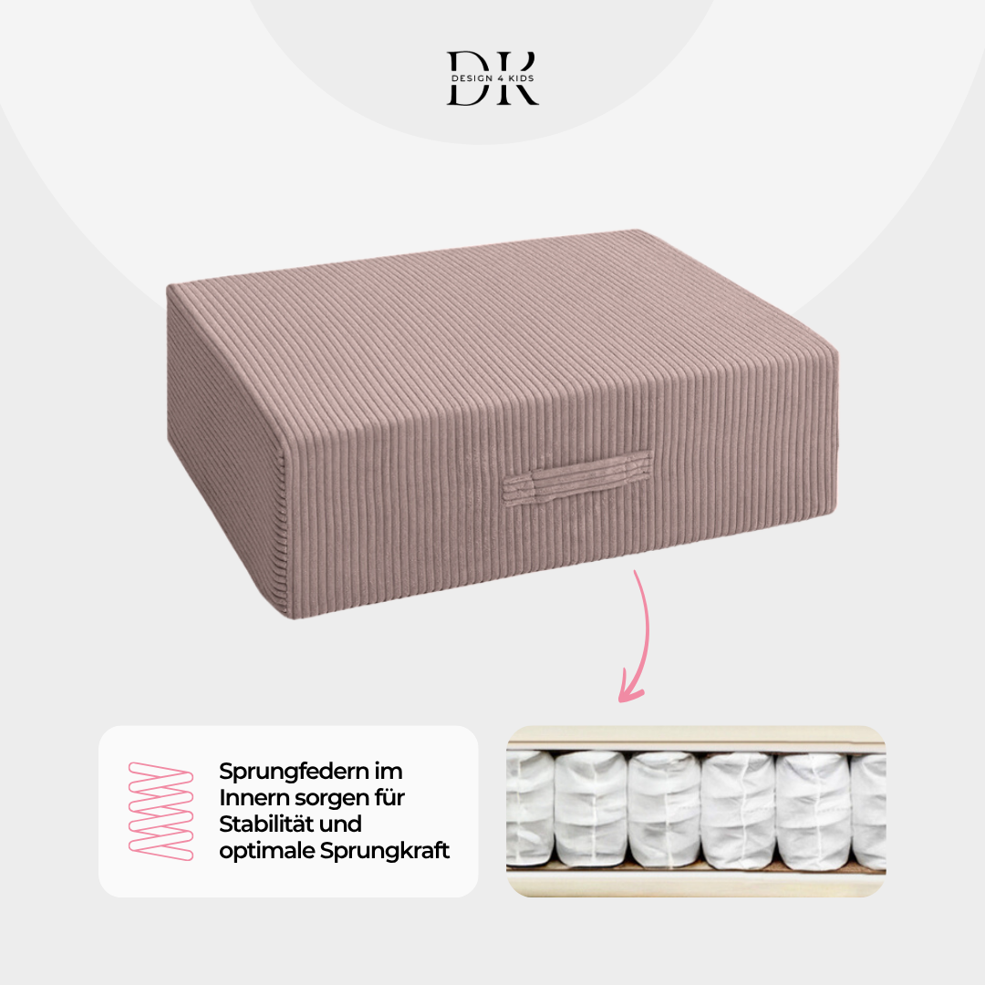 Design4Kids XXL Hüpfpolster Cord Grande - 86x86 cm
