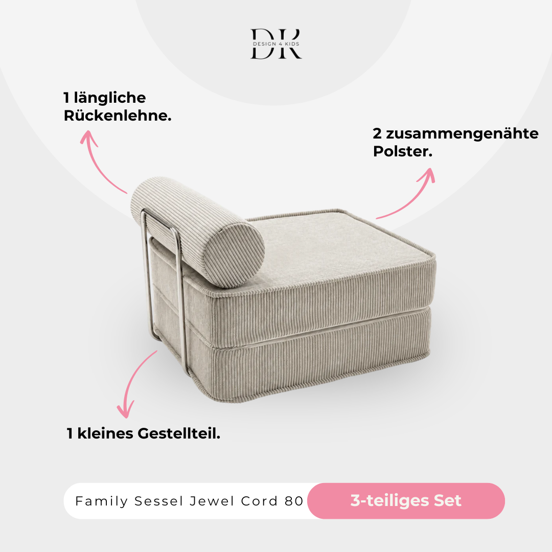 Design4Kids Family Sessel Jewel Cord 80
