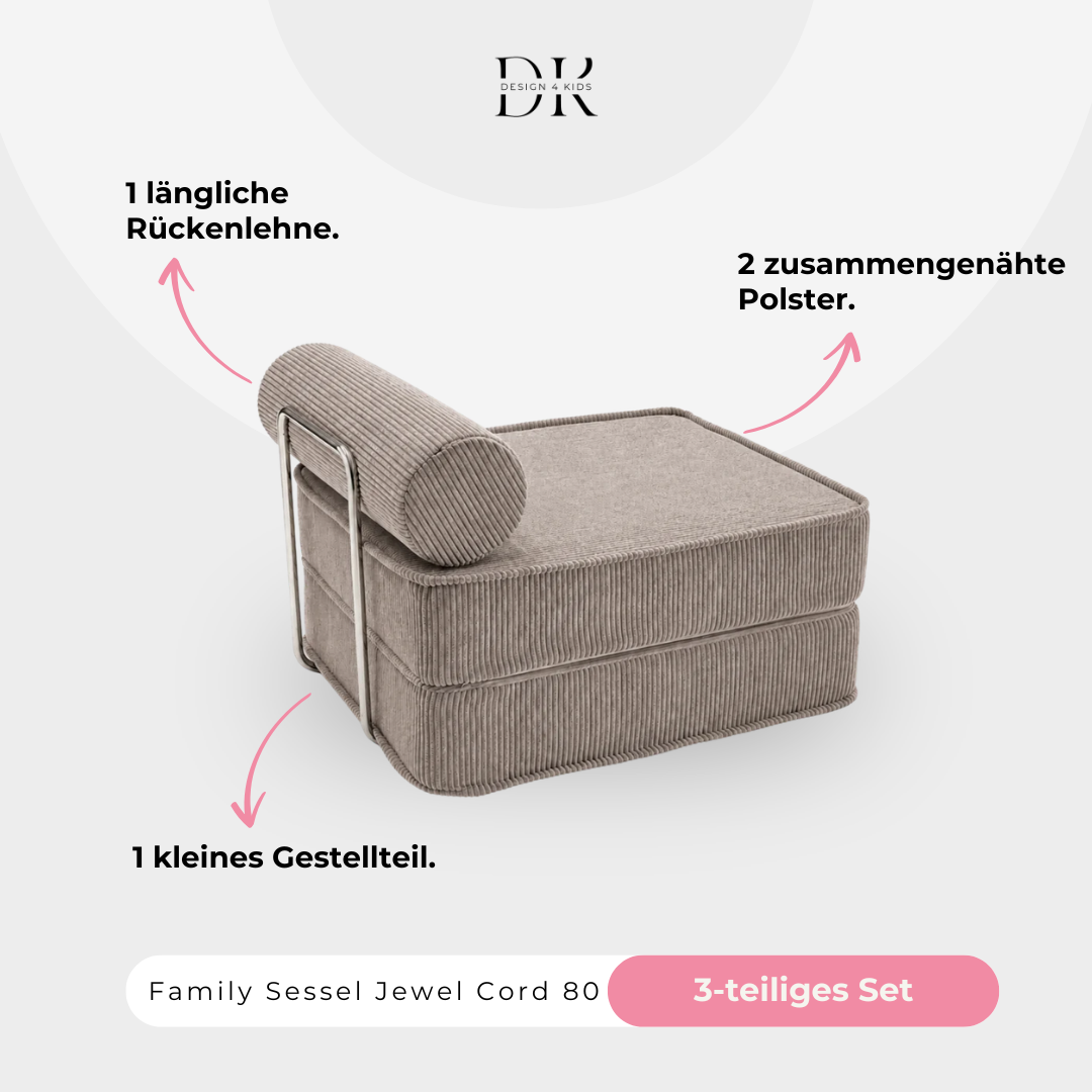 Design4Kids Family Sessel Jewel Cord 80