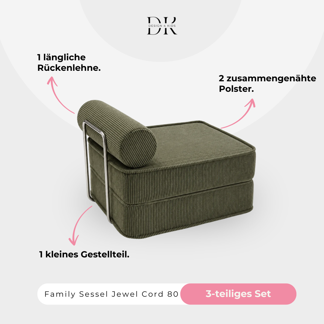 Design4Kids Family Sessel Jewel Cord 80