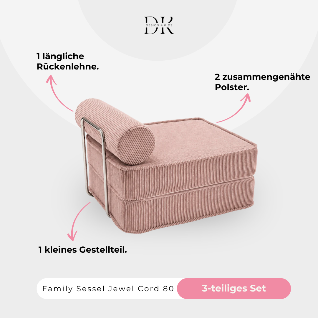 Design4Kids Family Sessel Jewel Cord 80