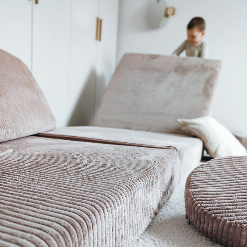 Design4Kids XXL Spielsofa Cord Grande - vintage rose