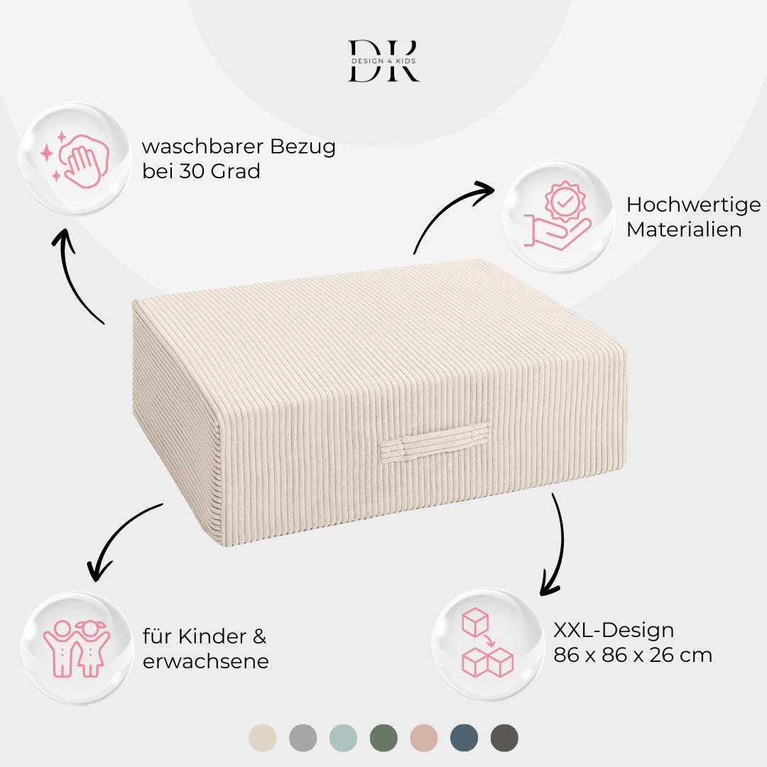 Design4Kids XXL Hüpfpolster Cord Grande