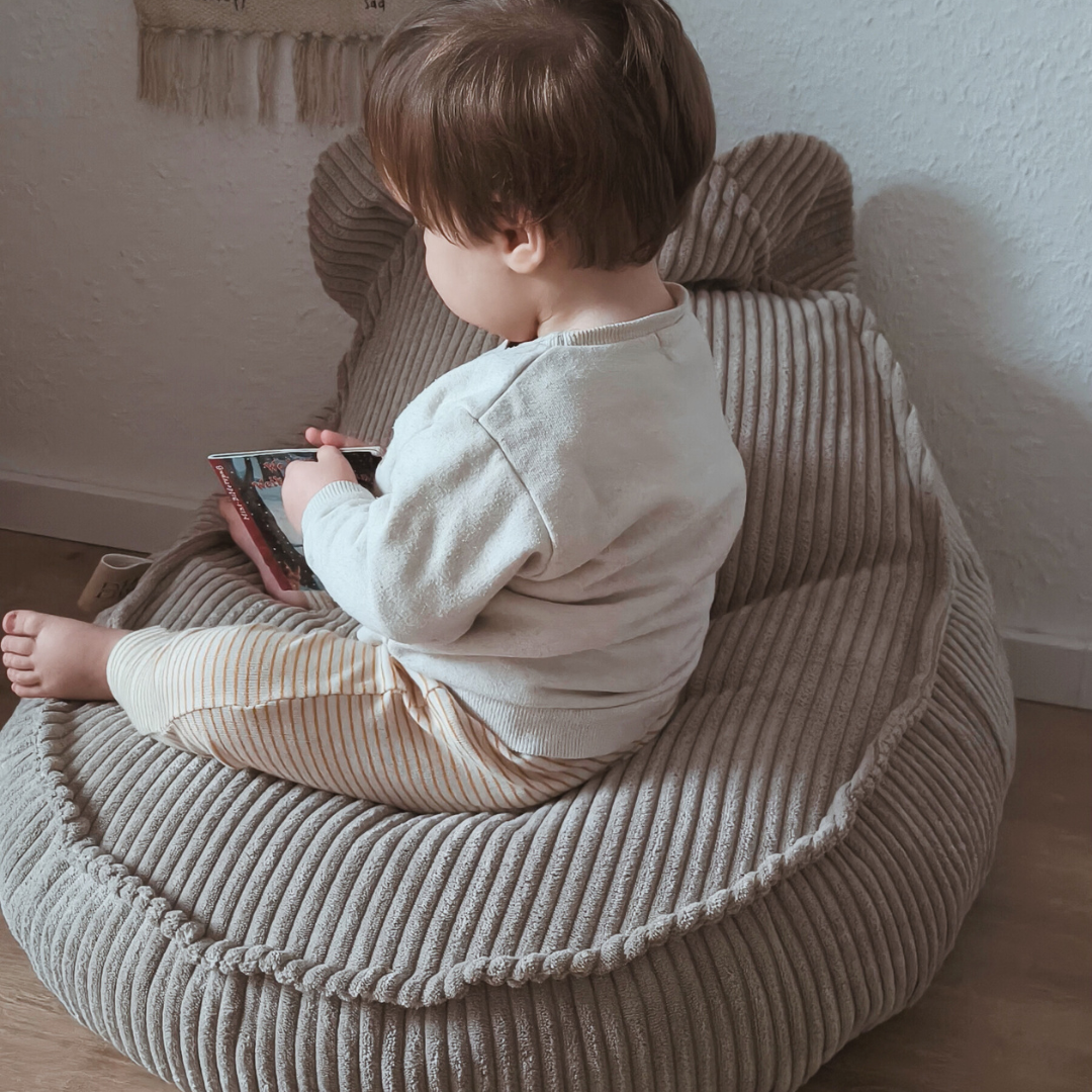 Design4Kids Kinder-Sitzsack Jewel Cord im Bär-Design