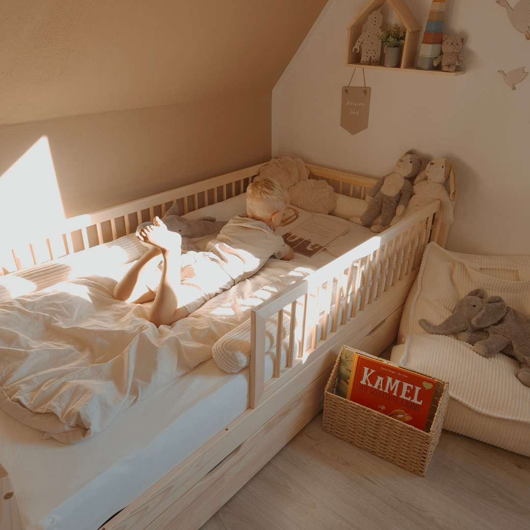 Design4kids Kinderbett Jimina Komfort Deluxe - 190x90 Naturholz