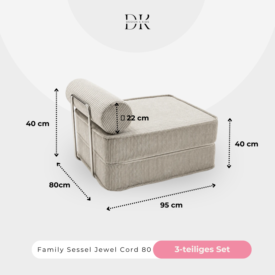 Design4Kids Family Sessel Jewel Cord 80