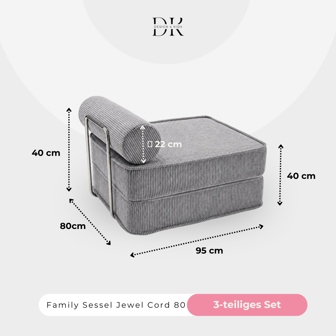 Design4Kids Family Sessel Jewel Cord 80