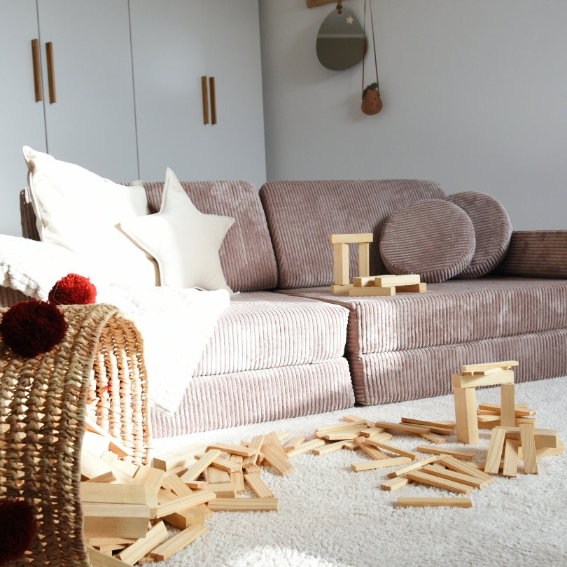 Design4Kids XXL Spielsofa Cord Grande - vintage rose