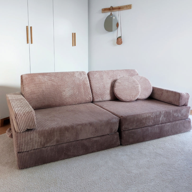 Design4Kids XXL Spielsofa Cord Grande - vintage rose