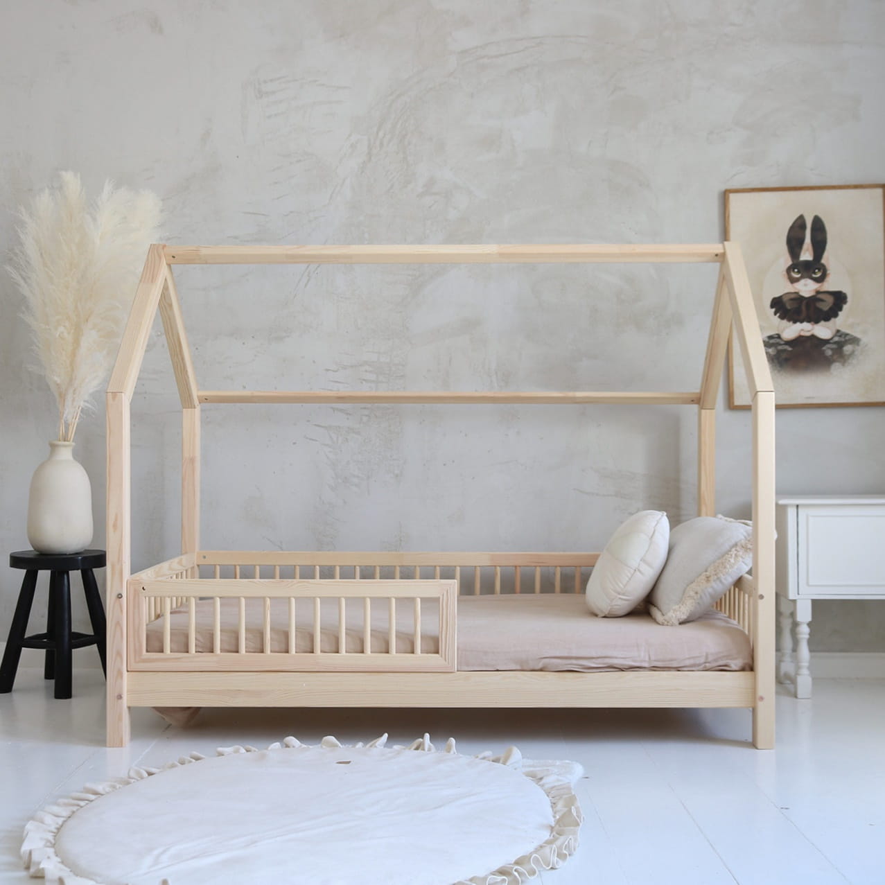 Design4kids Hausbett Sole Komfort - 190x90 Naturholz