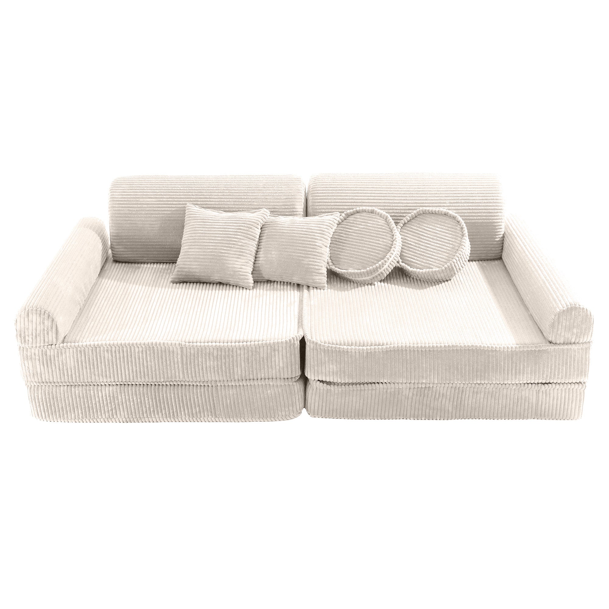 Design4Kids Spielsofa Jewel Cord - almond beige
