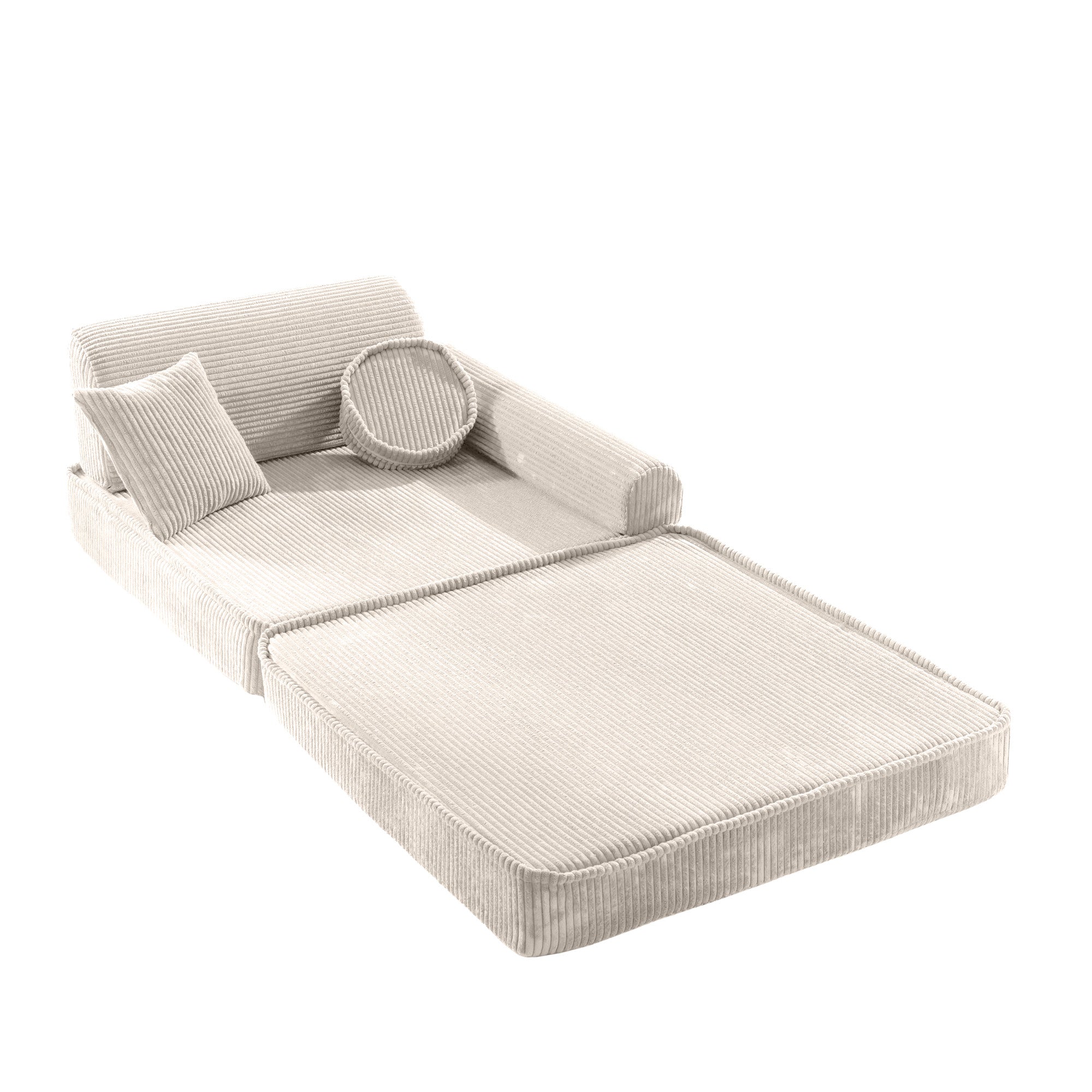 Design4Kids Spielsofa Jewel Cord - almond beige