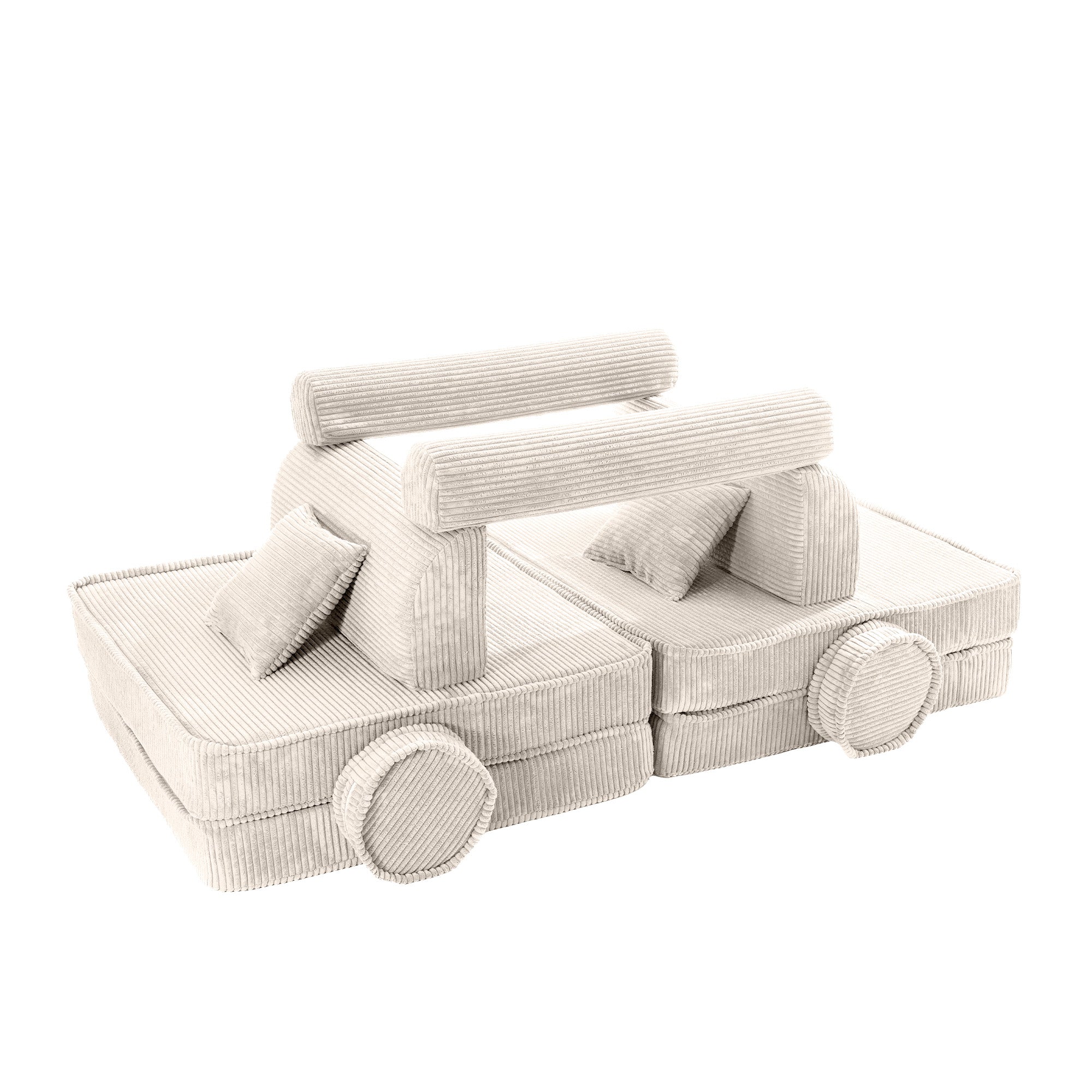 Design4Kids Spielsofa Jewel Cord - almond beige