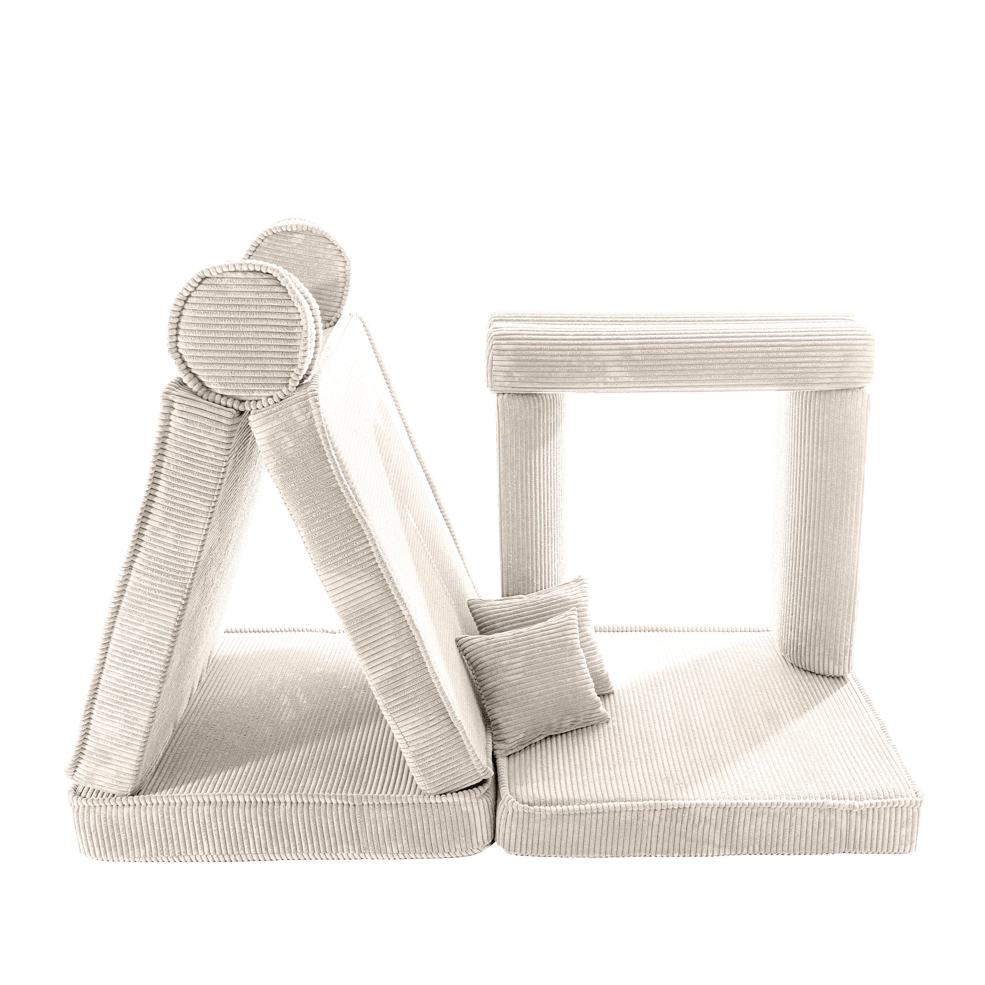 Design4Kids Spielsofa Jewel Cord - almond beige