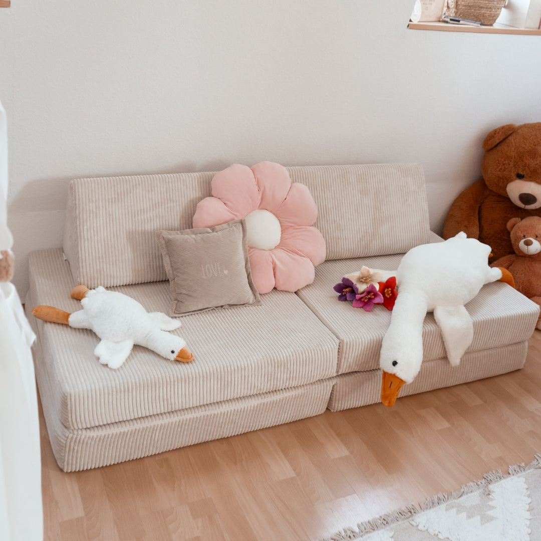 Design4Kids XXL Spielsofa Cord Grande Classic - vanilla beige