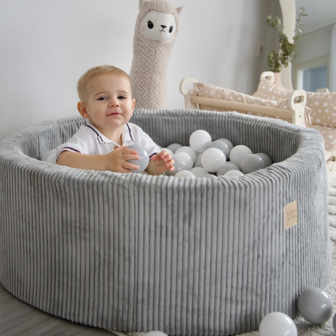 Design4Kids Bällebad Jewel 90x30cm Cord, 200 Bälle - eigene Farbauswahl