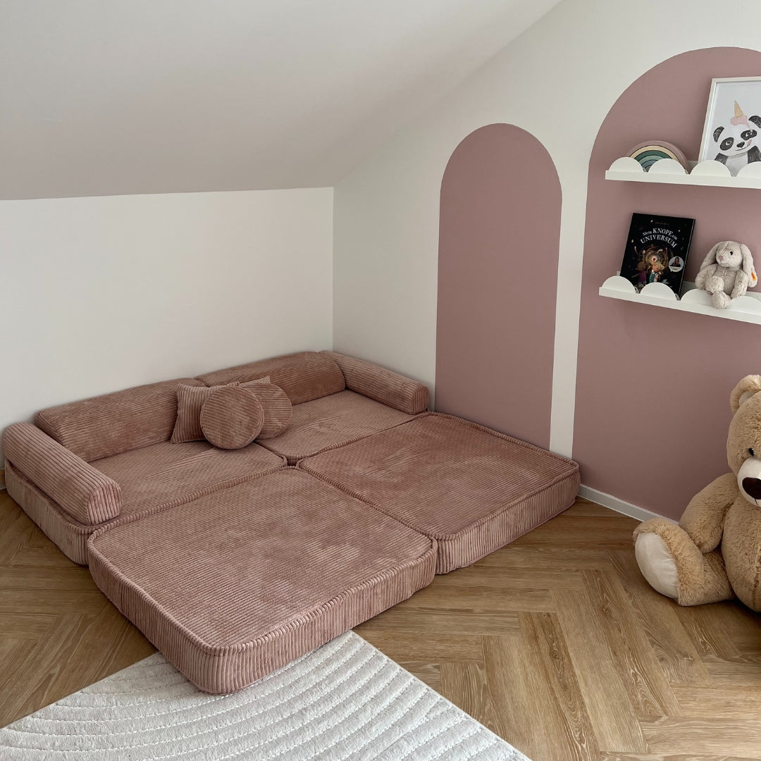 Design4Kids Spielsofa Jewel Cord - blushed rose