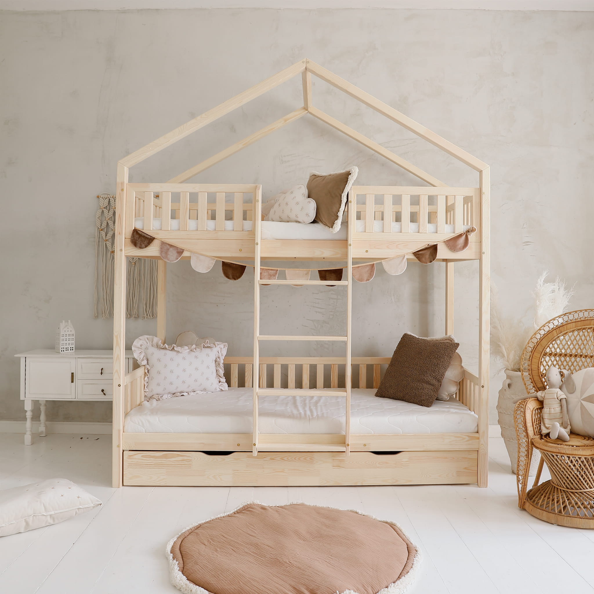 Design4kids Etagenbett Oasi Pro Deluxe - 190x90 Naturholz