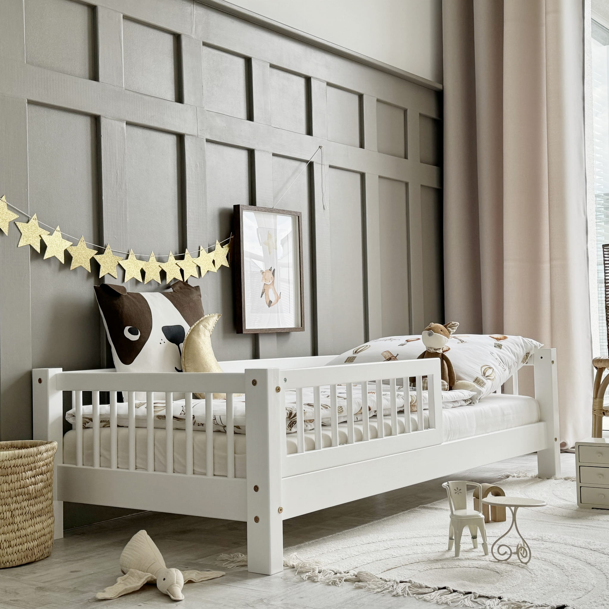 Design4kids Kinderbett Stellina Komfort - 190x90 Weiß