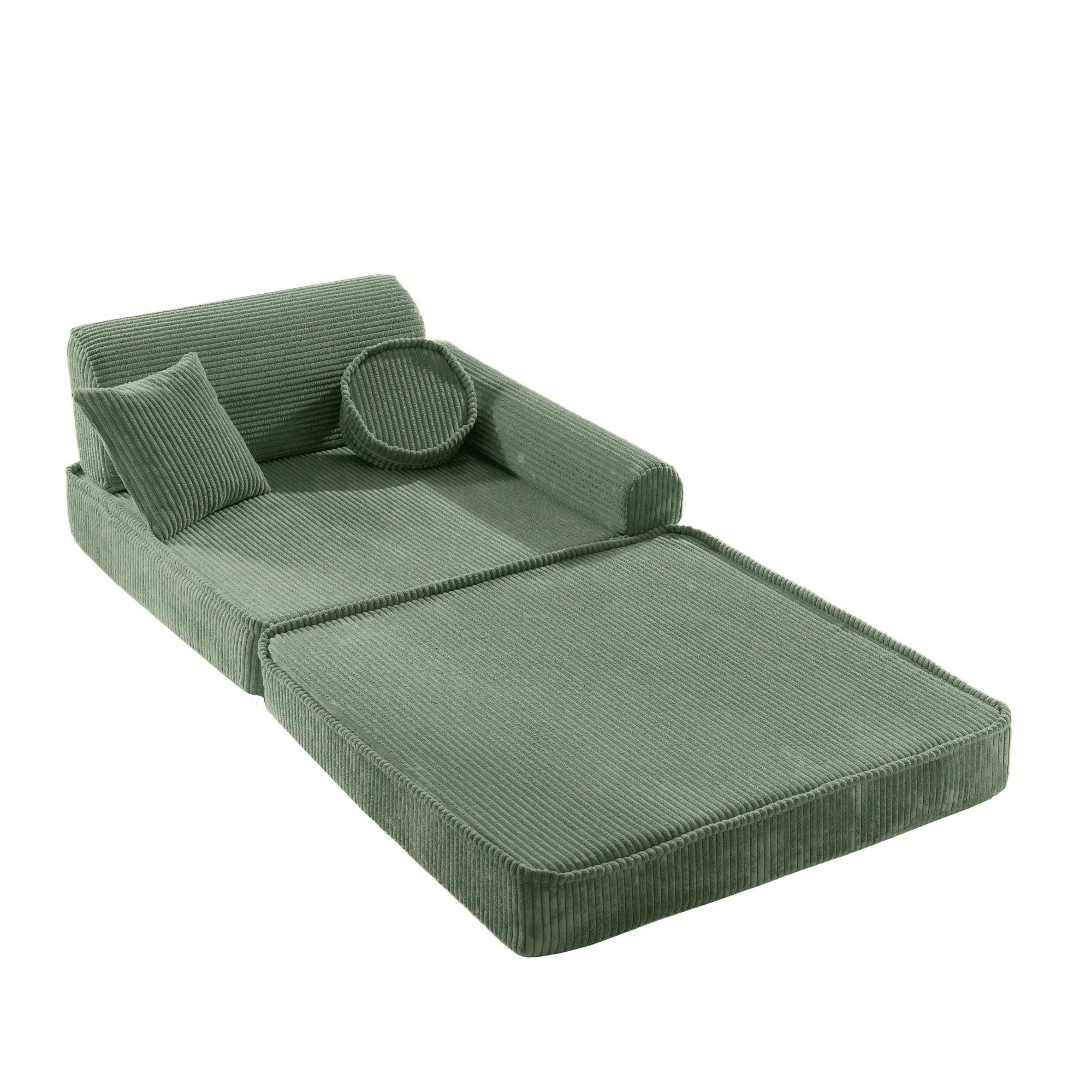 Design4Kids Spielsofa Jewel Cord - classic olive