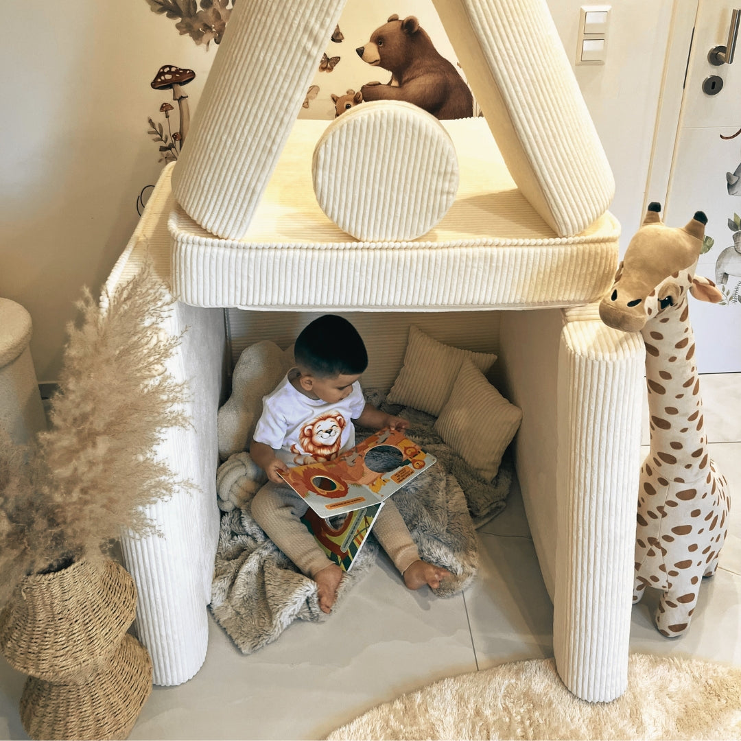 Design4Kids Spielsofa Jewel Cord - almond beige