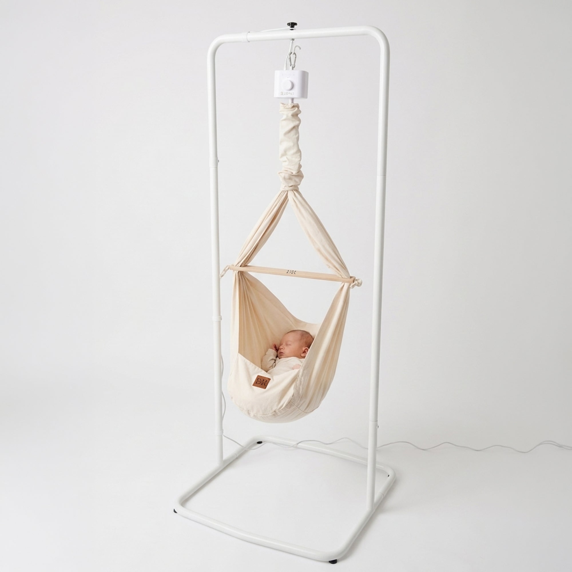 Design4Kids Federwiege Baby Classic, Bio-Baumwolle mit Motor & Komfort-Gestell