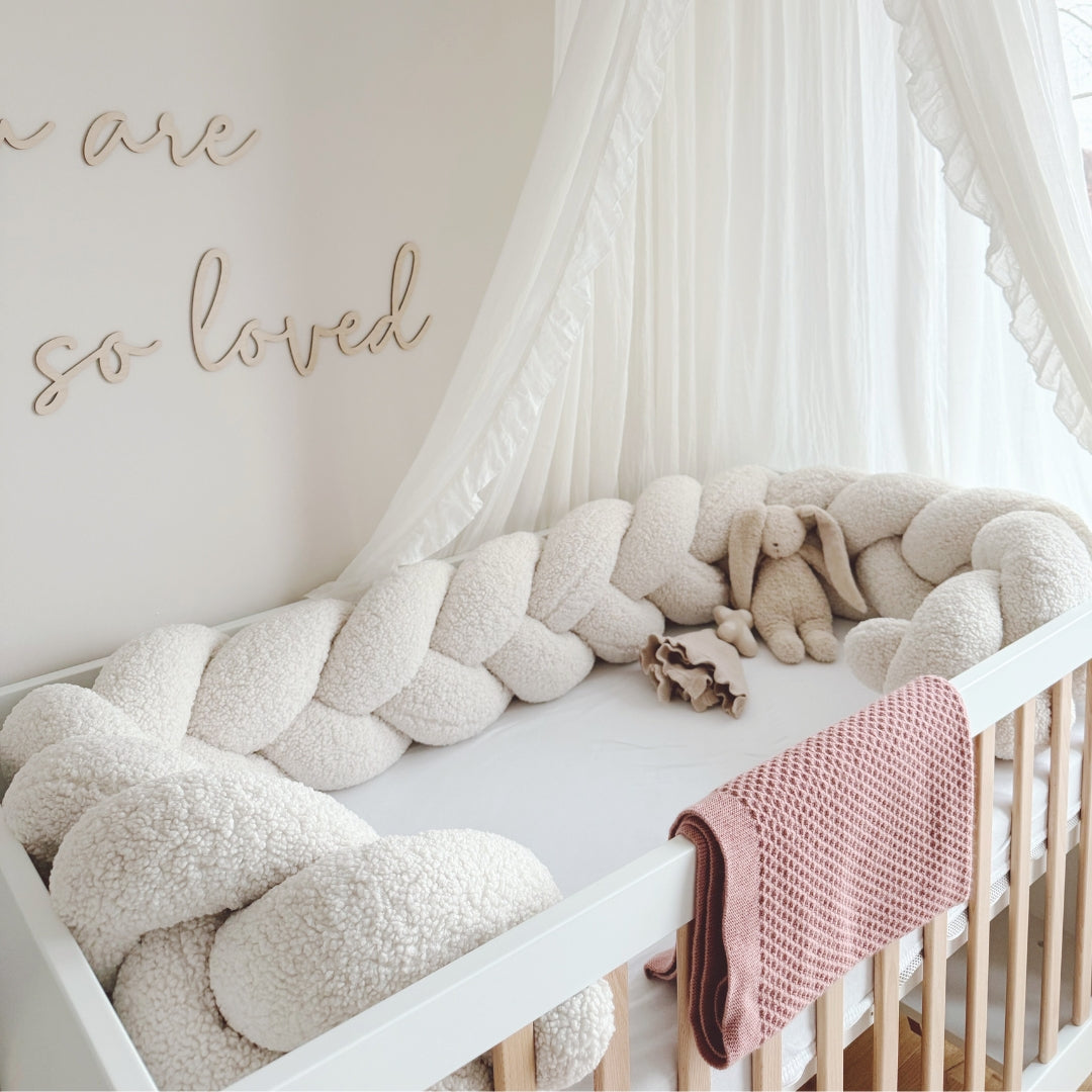 Design4Kids geflochtene Bettschlange Jewel aus Teddy-Stoff (1,50 - 3,00 m)