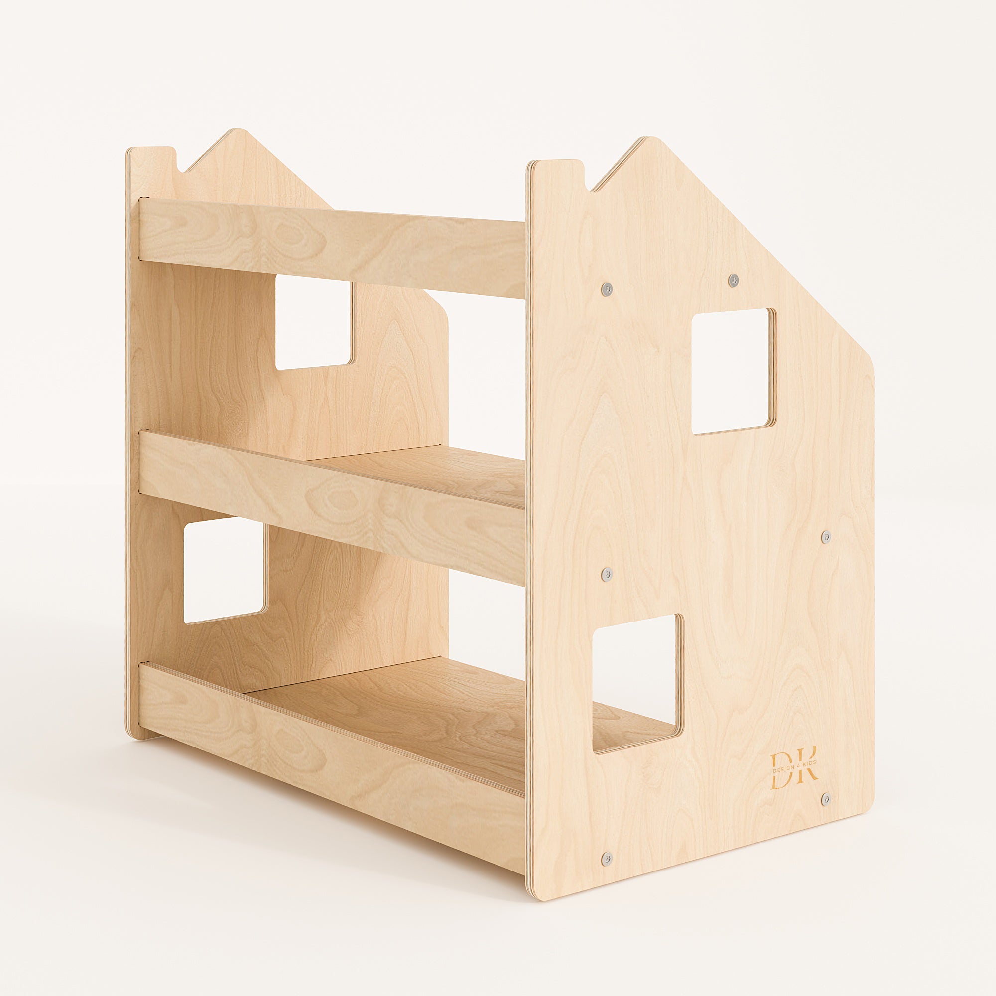 Design4Kids Montessori Spielzeugregal für Kinder – Natur