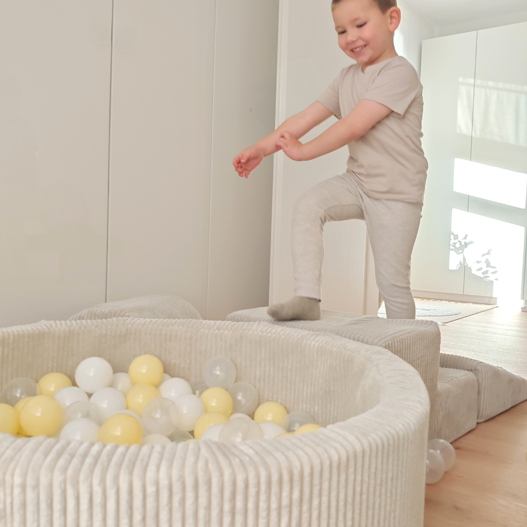 Design4Kids Schaumspielset Jewel Cord mit Bällebad, 200 Bälle - eigene Farbauswahl