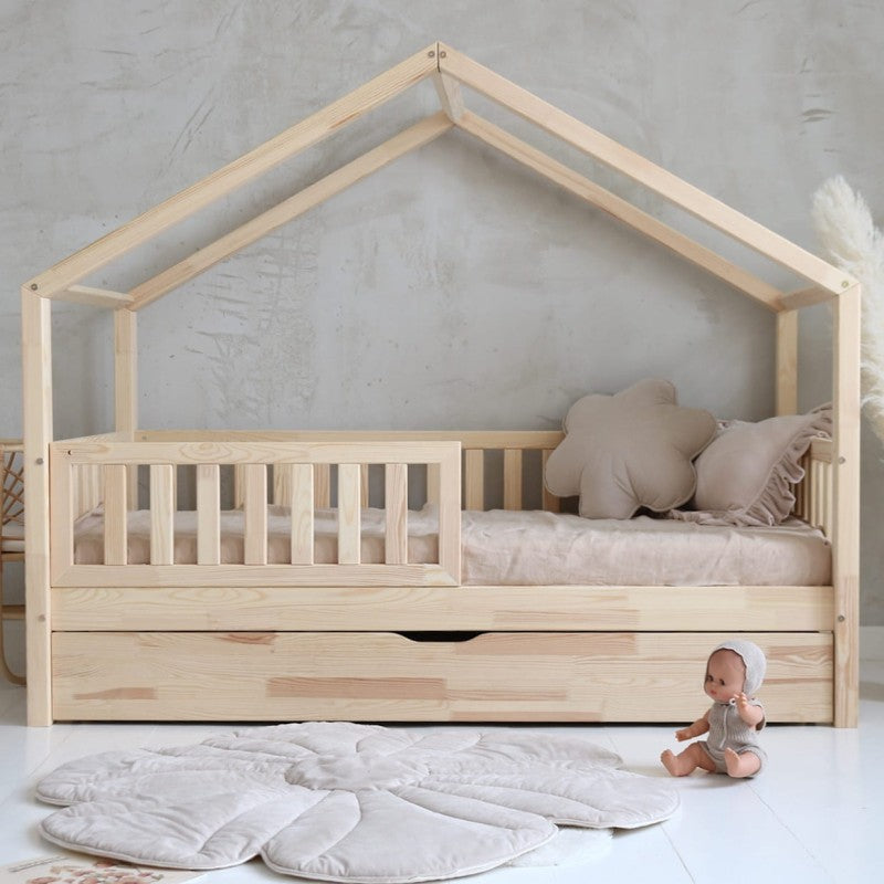 Design4kids Hausbett Luca Premium 190x90 Naturholz