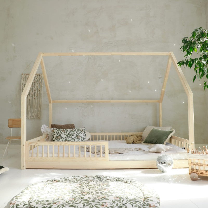 Design4kids Hausbett Sole Premium 200x140 Naturholz (Füsse 1 cm)