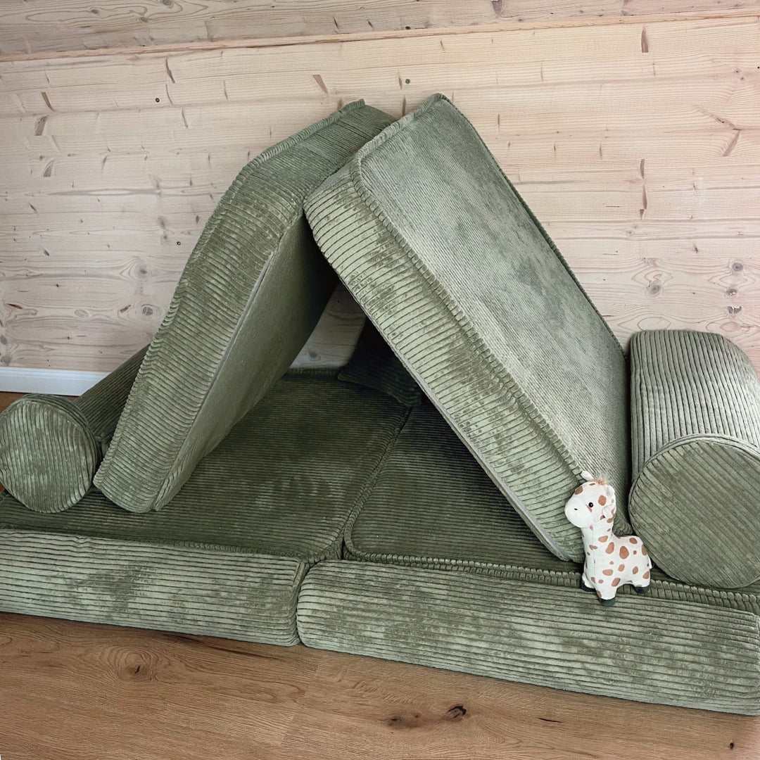 Design4Kids Spielsofa Jewel Cord - classic olive