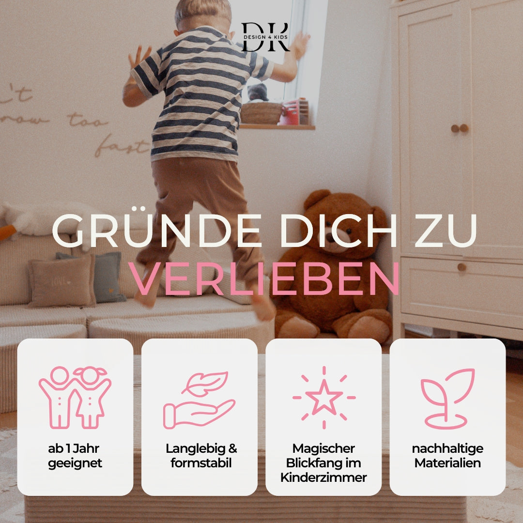Design4Kids XXL Hüpfpolster Cord Grande
