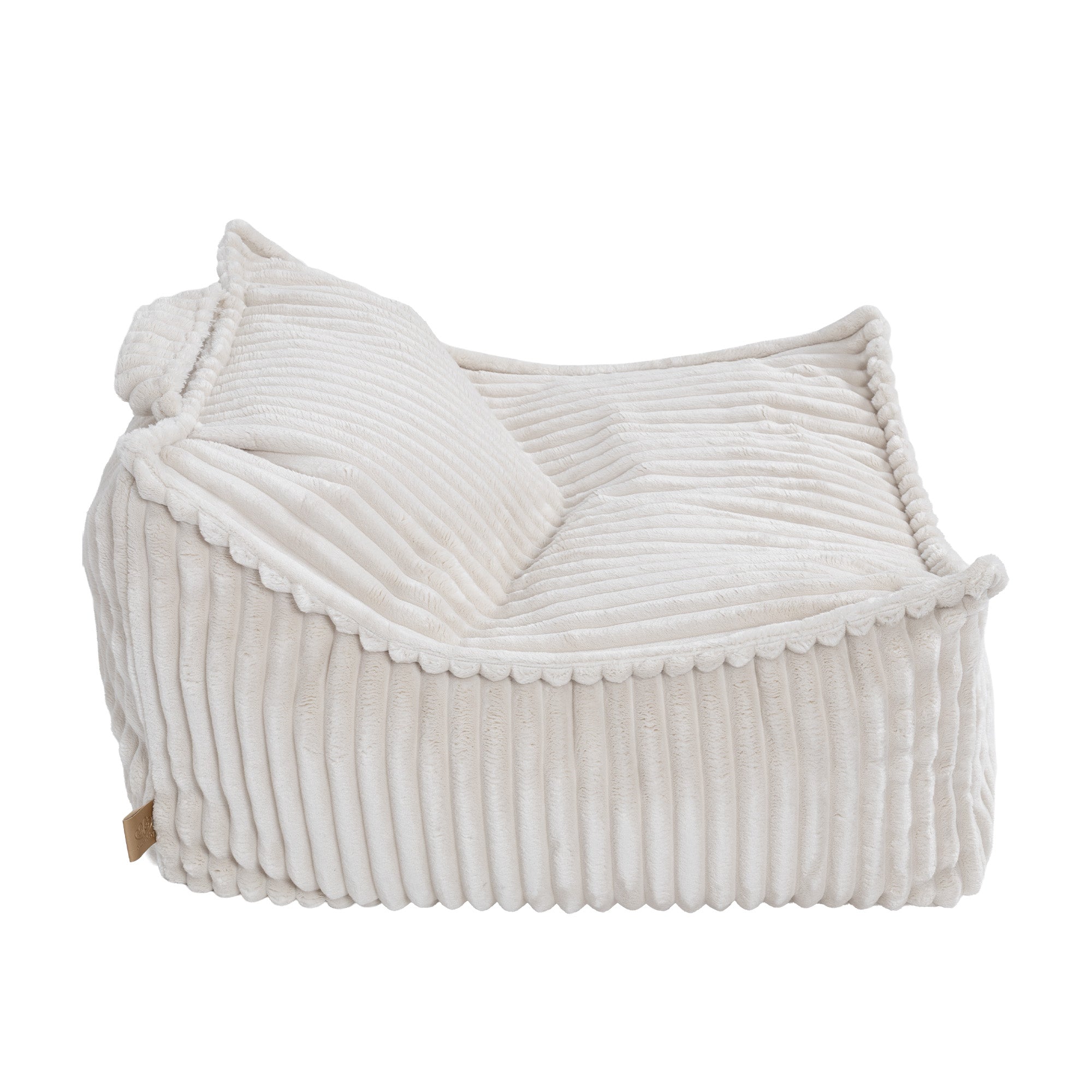 Design4Kids Kinder-Sitzsack Jewel Plüsch-Cord - almond beige