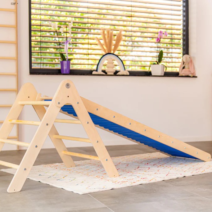 Design4Kids 2-in-1 Montessori Kletterset - Kletterdreieck und Rollenrutsche