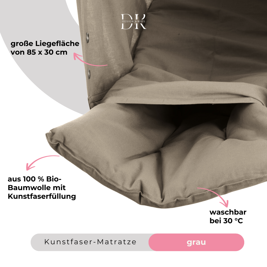 Design4Kids Federwiege Baby Classic, Bio-Baumwolle mit Komfort-Gestell