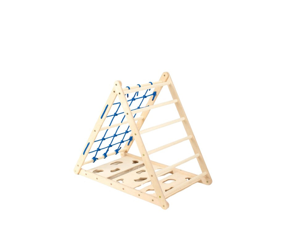 Design4Kids Pikler Kletterdreieck Lemur - dreiseitig mit Netz-, Sprossen- und Kletterseite