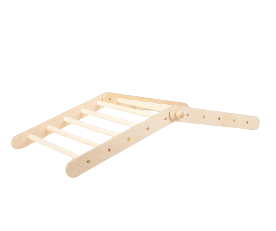 Design4Kids Montessori Kletterset Galagos - Pikler Kletterdreieck mit Rutsche und Kletterbogen