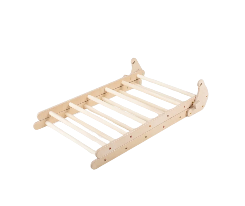 Design4Kids Montessori Kletterset Tarsier - Pikler-Kletterdreieck mit Rutsche und Kletterbogen