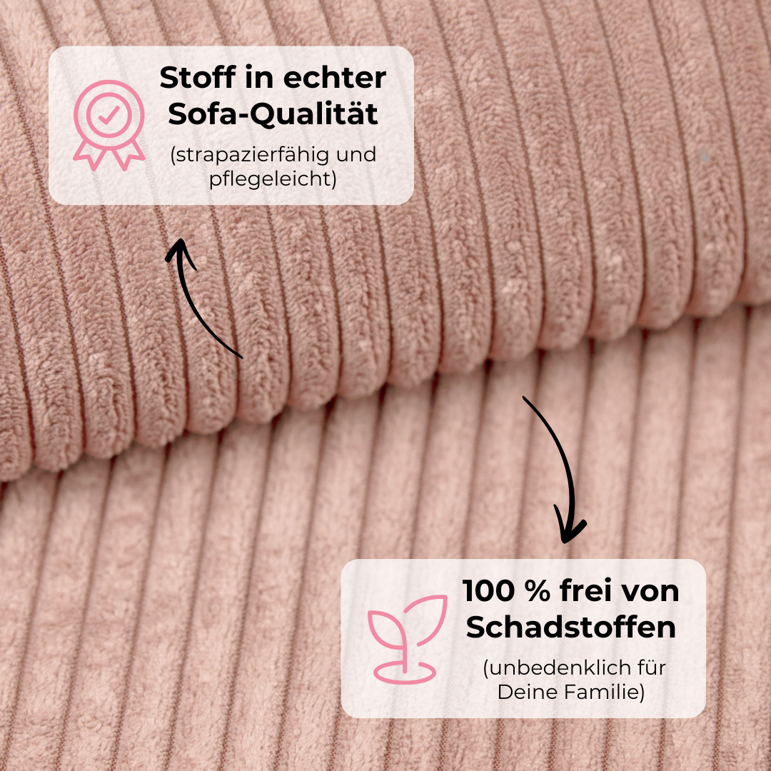 Design4Kids Family Sofa Duo 2-Sitzer Jewel Cord 200