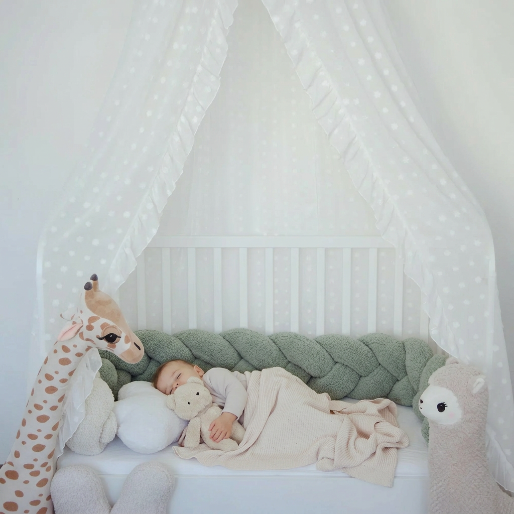 Design4Kids geflochtene Bettschlange Jewel aus Teddy-Stoff (1,50 - 3,00 m)